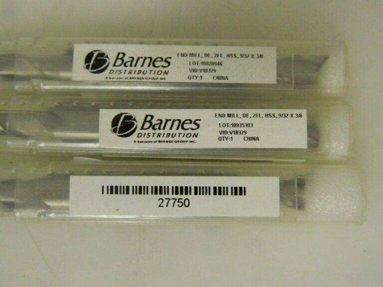 Barnes Double End HSS End Mill 3 Pack 9/32" X 3/8" 2 Flute QTY 3 41115452