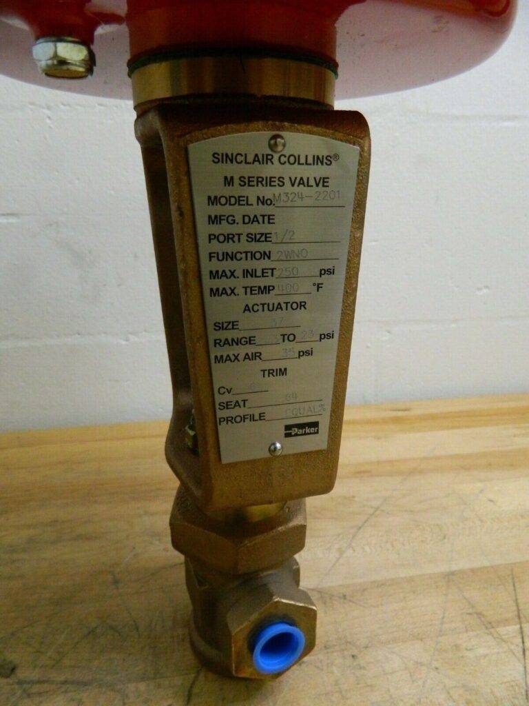Parker 1/2" F-NPT Bronze Proportional Diaphragm Control Valve 250 PSI M324-2201