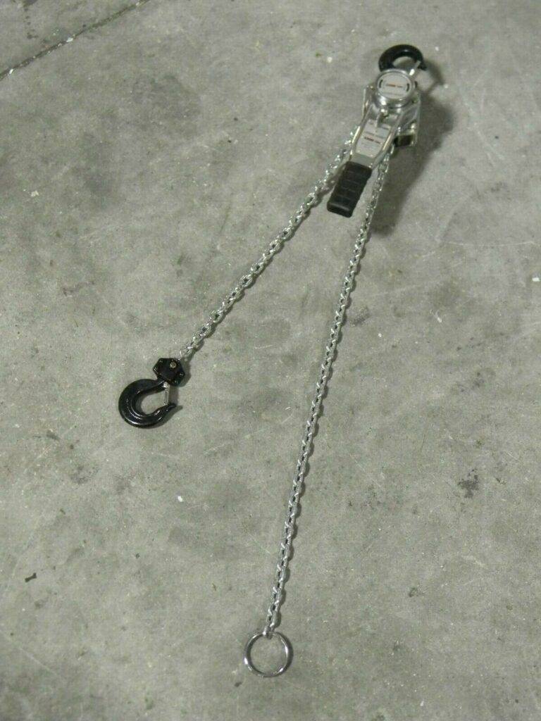 Chrome Plated Lever Chain Hoist 2200 lb Capacity 5 Ft. Lift
