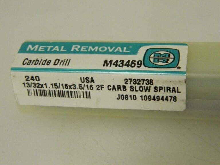 Metal Removal Carbide Split Point Drill 13/32" x 1-5/16" x 3-5/16" 2F M43469