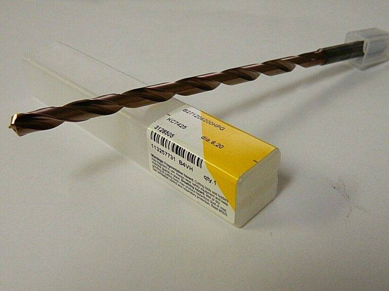 Kennametal Solid Carbide Extra Length Drill Bit 6.2mm 135° 2 Flute 3128505