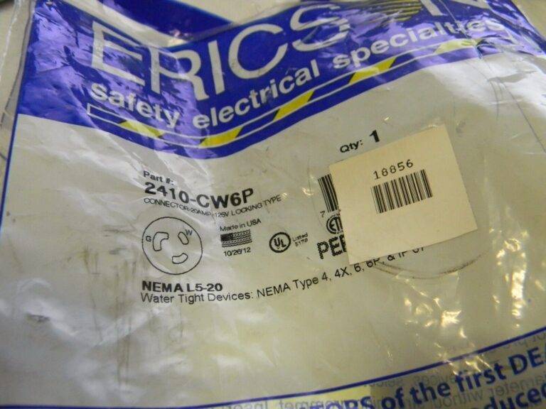 Ericson Locking Type Connector 20AMP-125V 2410-CW6P
