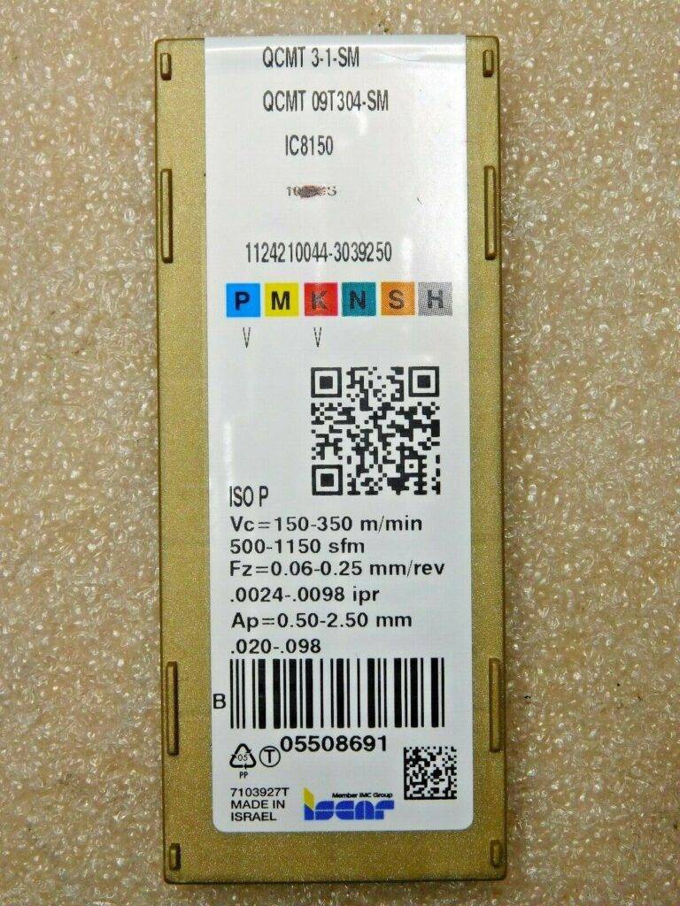 Iscar Carbide Turning Inserts QCMT 3-1-SM Grade IC8150 Qty 10 5508691