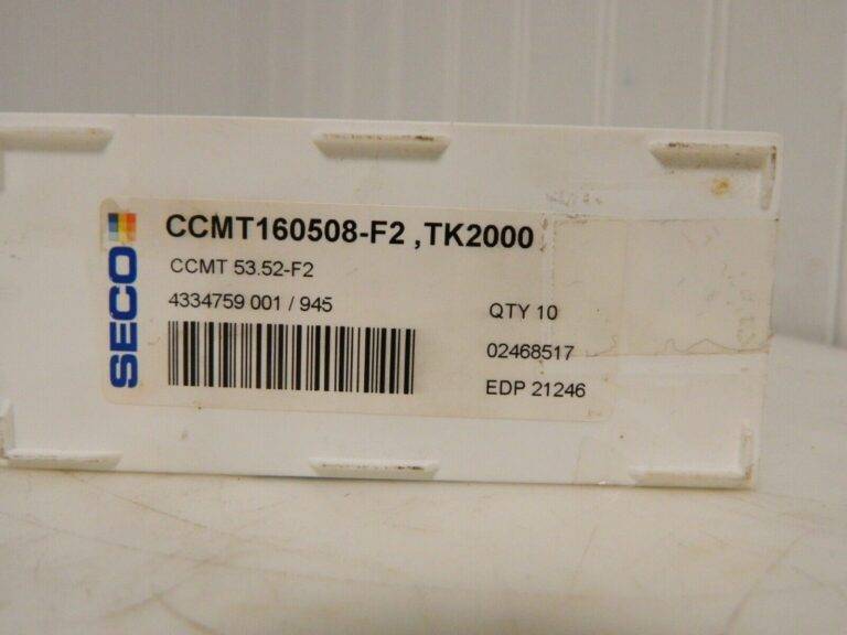 Seco Carbide Turning Inserts CCMT160508-F2 CCMT53.52-F2 TK2000 Qty. 7 21246