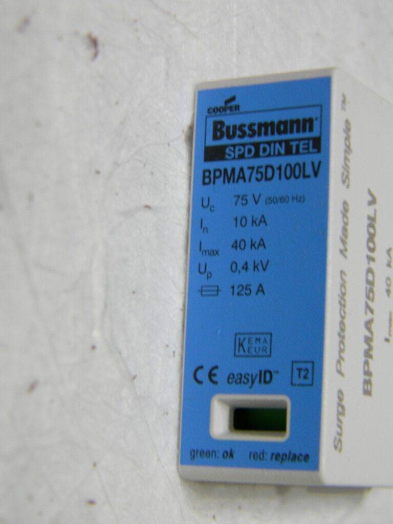 Cooper Bussmann Hardwired Surge Protector 1Pole 1PH 100DC/75AC BPMA75D100LV