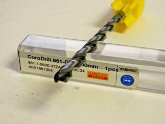 Sandvik Coromant Carbide Coolant Drill 6mm 2FL 861.1-0600-072A1-GM GC34 6151023
