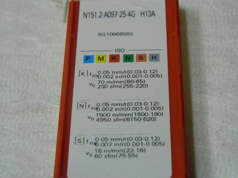 Sandvik Carbide Grooving Insert 09725N151.2 4G Grade H13A Qty 10 10075984