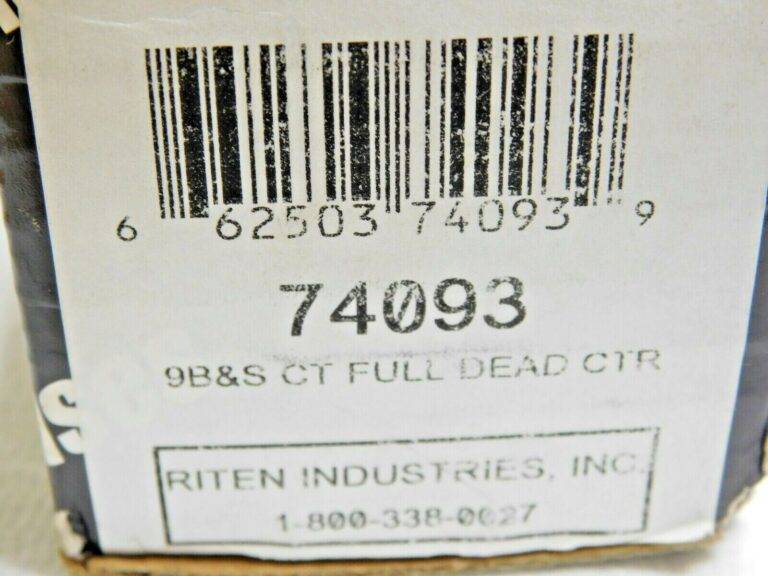 Riten Carbide-Tipped Steel Standard Point Solid Dead Center 6-1/2" OAL 74093