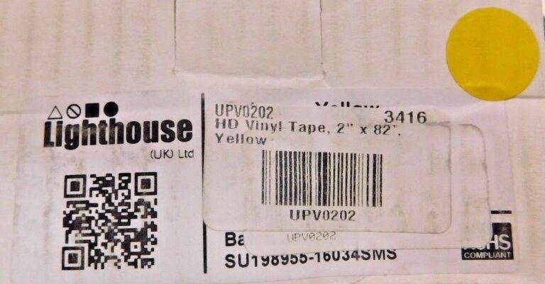 Lighthouse Ltd Heavy Duty Continuous Vinyl Roll 2" W x 82' L Yellow UPV0202