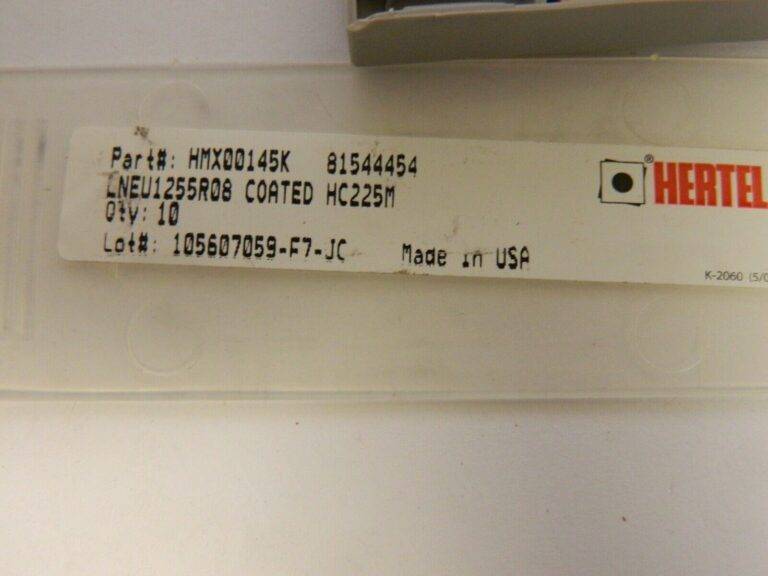 Hertel LNEU1255 Grade HP225M Carbide Milling Insert QTY 10 81544454