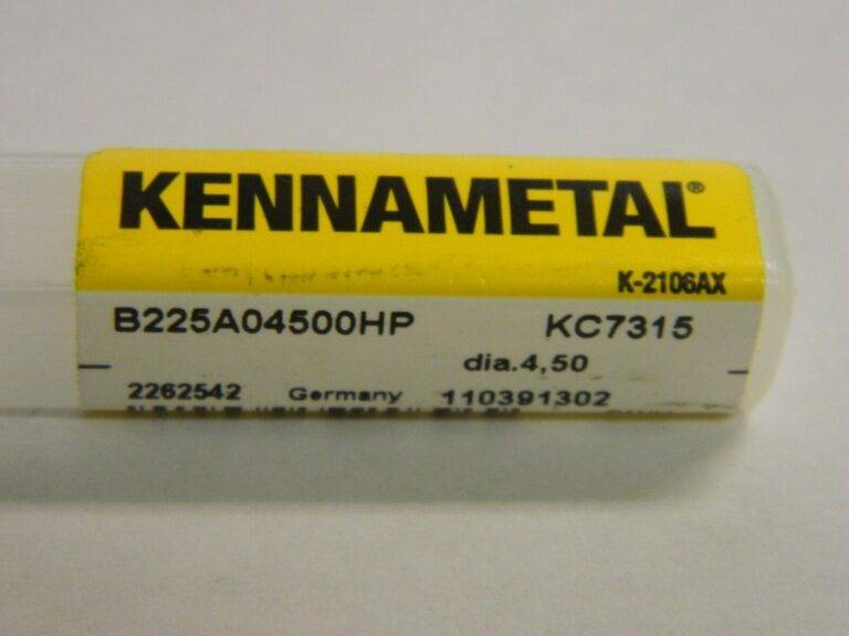 Kennametal Carbide Jobber Drill Bit B225A04500HP Grade KC7315 4.5mm #2262542