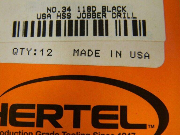 Hertel Jobber Drills #34 118° Point Oxide Finish HSS 48-Pack #71206510