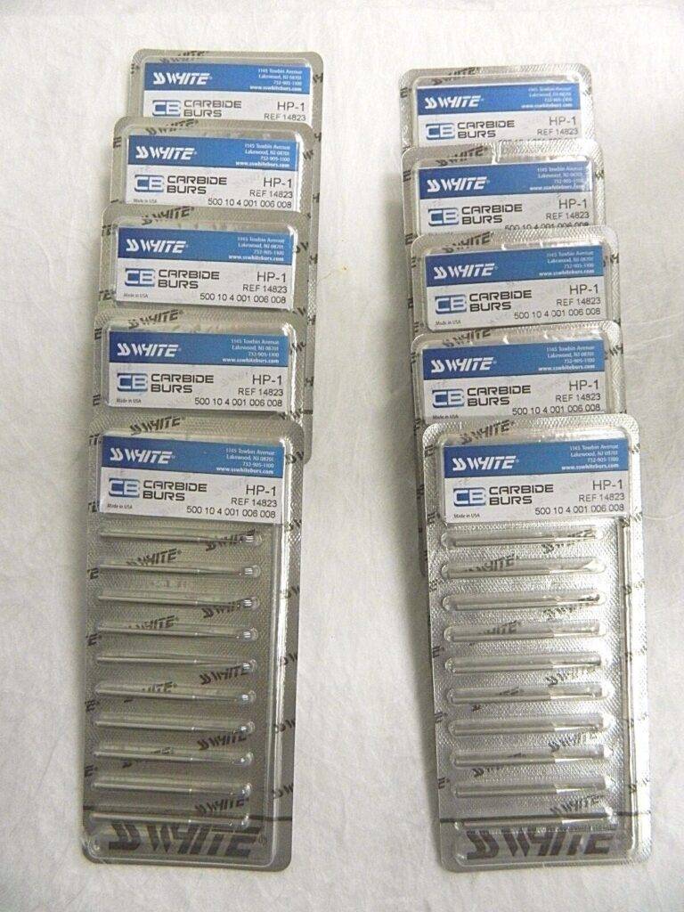 SS White Round Carbide Burs HP-1 For Slow Speed Cone Qty. 100 #14823