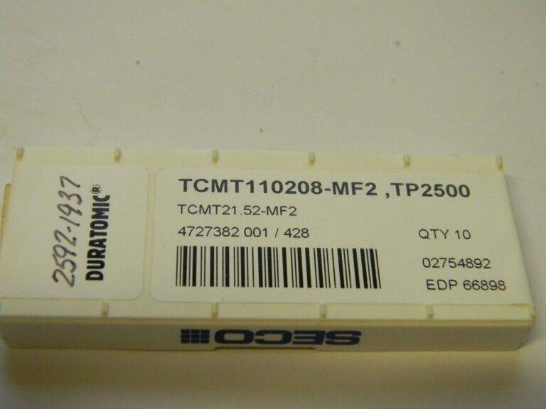 Seco Carbide Turning Inserts TCMT21.52 MF2 Grade TP2500 Qty 10 66898