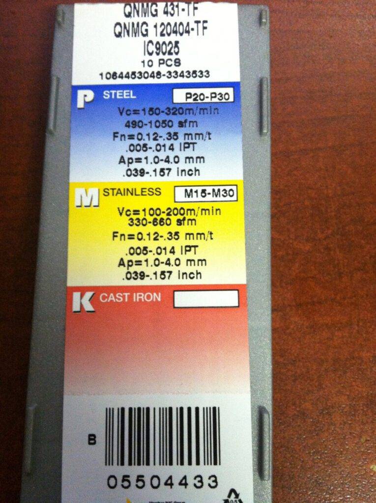 Iscar QNMG431-TF QNMG120404-TF IC9025 Carbide Turning Inserts Qty. 10 #5504433