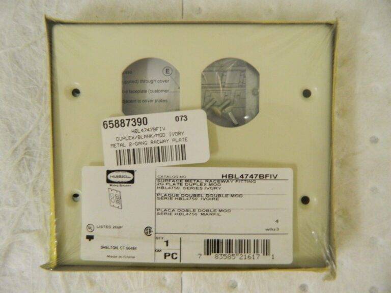 Hubbell 5.43" Long x 4-3/4" High Rectangular Raceway Plate 5 Pack HBL4747BFIV