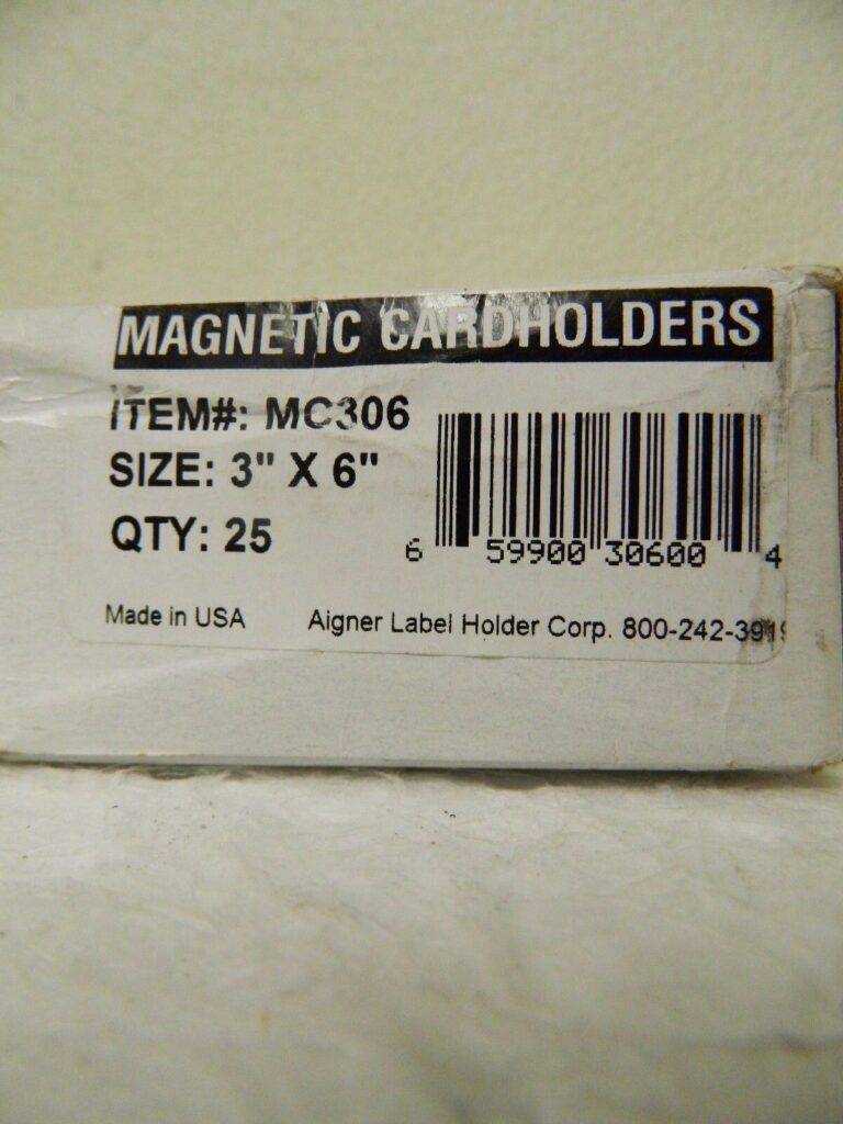 Aigner Index 6" Long 3" Wide Magnetic Back Label Holder MC-306