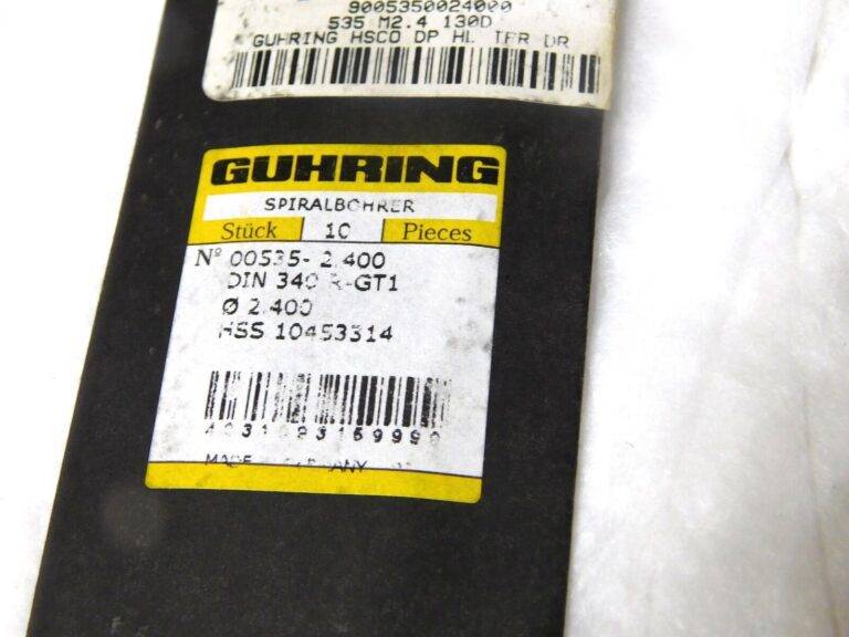 Guhring Taper Lgth Drill Bit 2.4mm RH Parabolic Fl 130º Pt 9005350024000 Qty-10