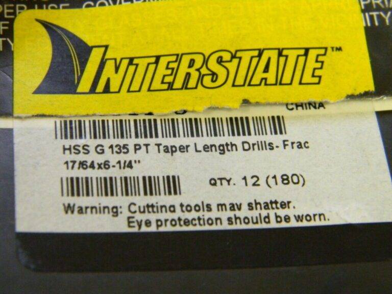 Interstate HSS Taper Length Drill Bits 17/64” 135º Pt 6.25” OAL Qty-12 81431173