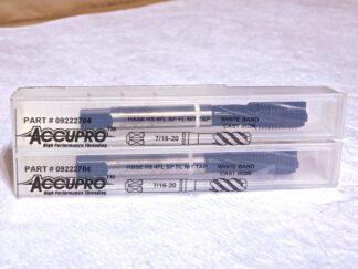 Accupro Vanadium HSS Slow Spiral Flute Tap 7/16-20 UNF 4Fl 82mmL Qty2 09222704
