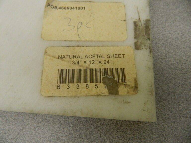 Pro Acetal Sheet Natural 3/4" Thick x 12" Wide x 2' Long 63385231