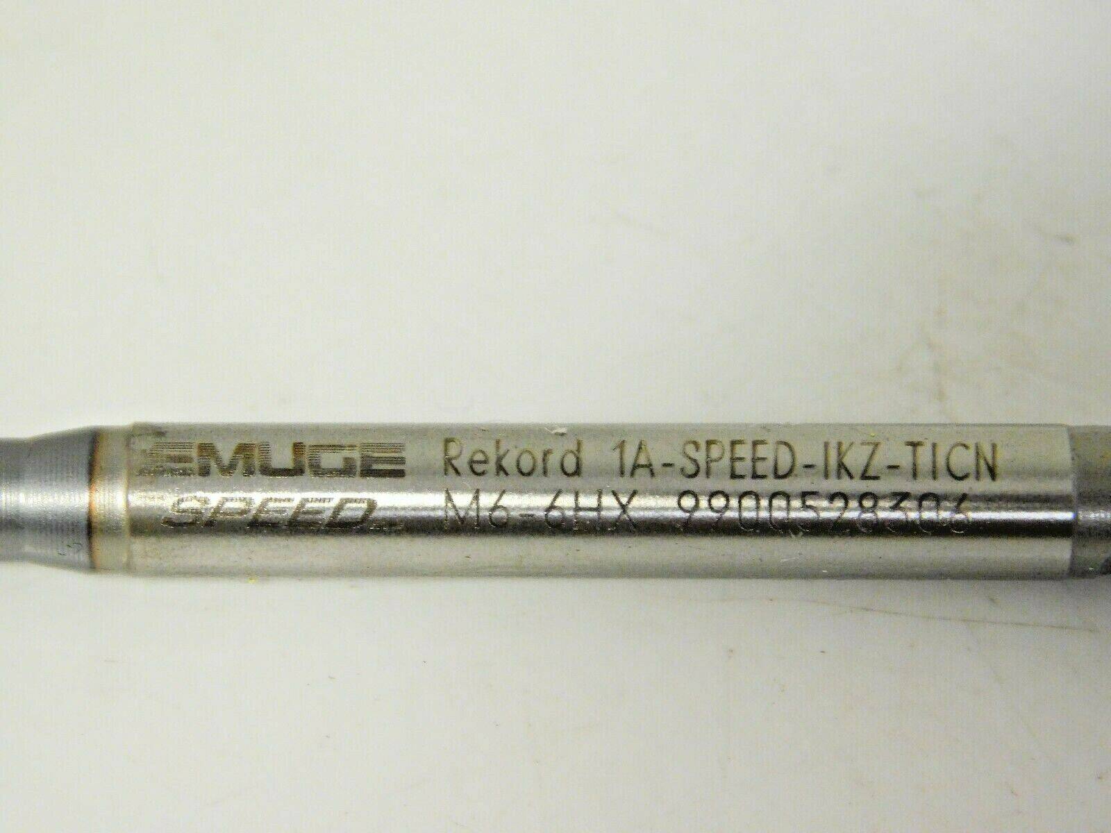 Emuge Cobalt Straight Flute Machine Tap Rekord A 6HX M6x1.00 3FL B3159401.0060