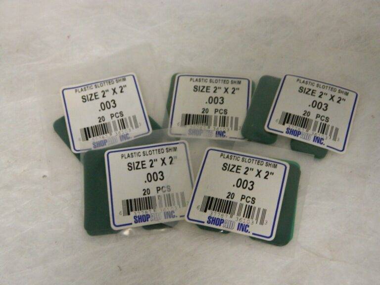 ShopAid 2" Wide x 2" Long Plastic Slotted Shim Green Qty 100 32025892