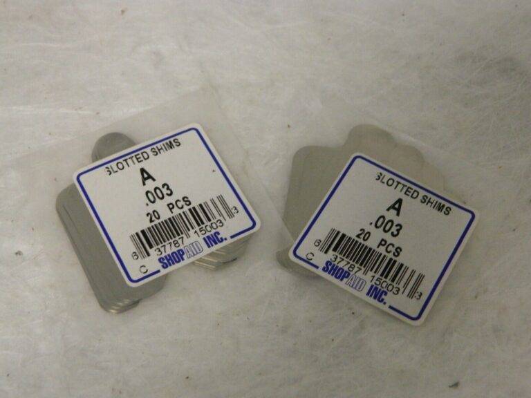 ShopAid Slotted Shim Stock 2" Long x 2" Wide x 0.003" Thick Qty 40 00054379