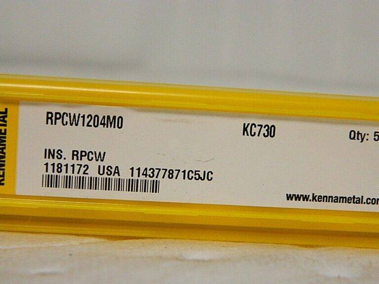 Kennametal Carbide Milling Insert RPCW1204M0 Grade KC730 Qty 5 1181172