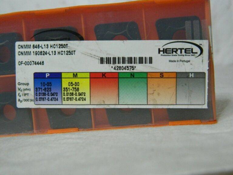Hertel Carbide Turning Inserts CNMM646-L13 HC1250T Qty 10 42804575