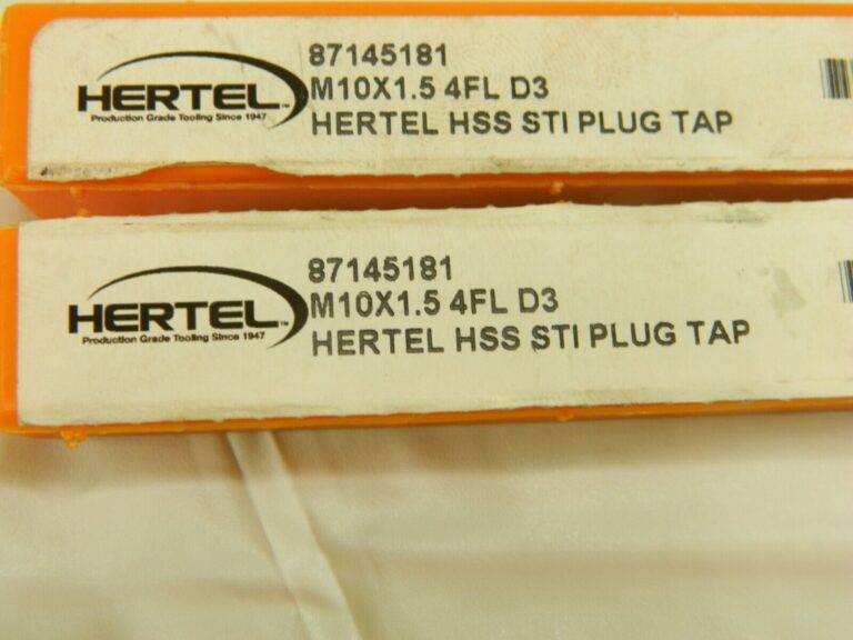 HERTEL Hand STI Tap M10 x 1.5 Metric Course D3, 4 FL Plug Chamfer Qty 2 87145181