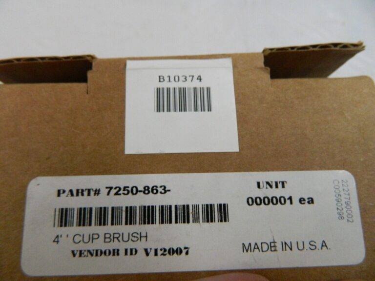 Cup Brush: 4″ Dia, 0.023″ Wire Dia, Stainless Steel, Knotted BD-B10374