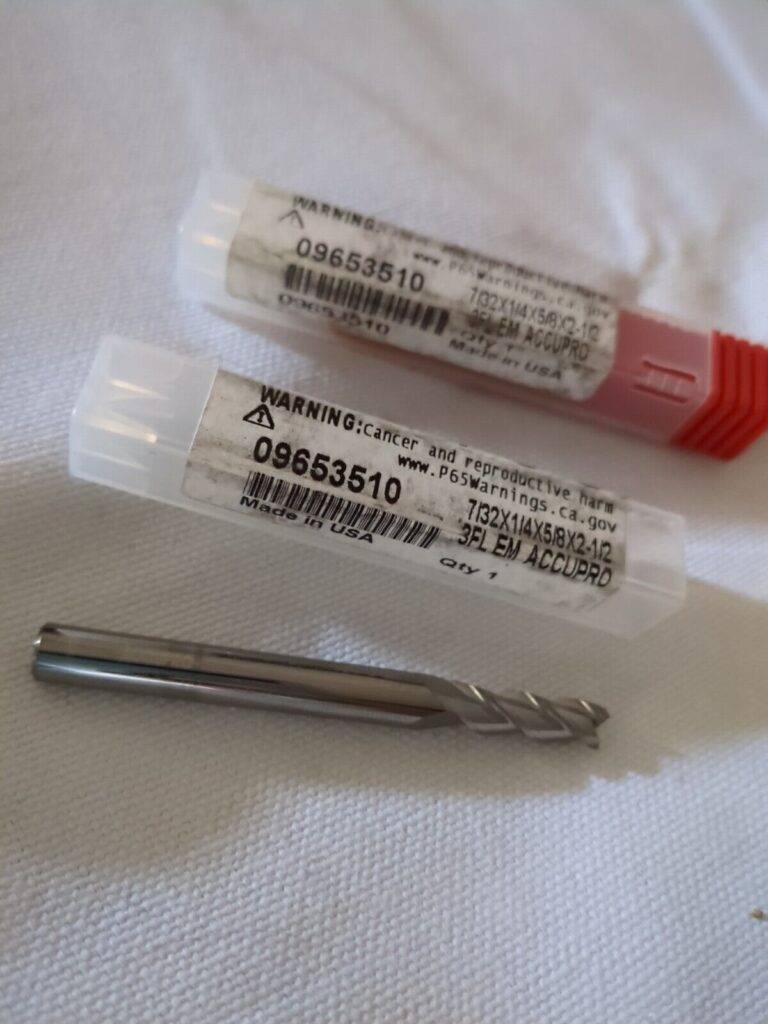 ACCUPRO Square End Mill: 2pk 7/32" Dia, 5/8" LOC, 3 Fl 12181941