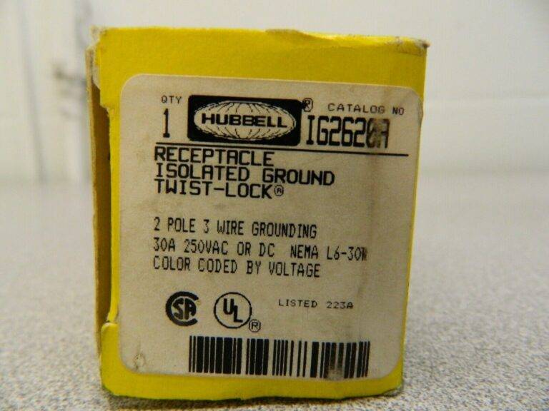 Hubbell Isolated Ground Single Receptacle Twist-Lock IG2620A