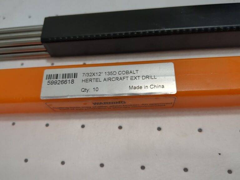 HERTEL 10pk Aircraft Extension Drill Bits 7/32" Dia 135 ° Pt Cobalt C.E07.0556