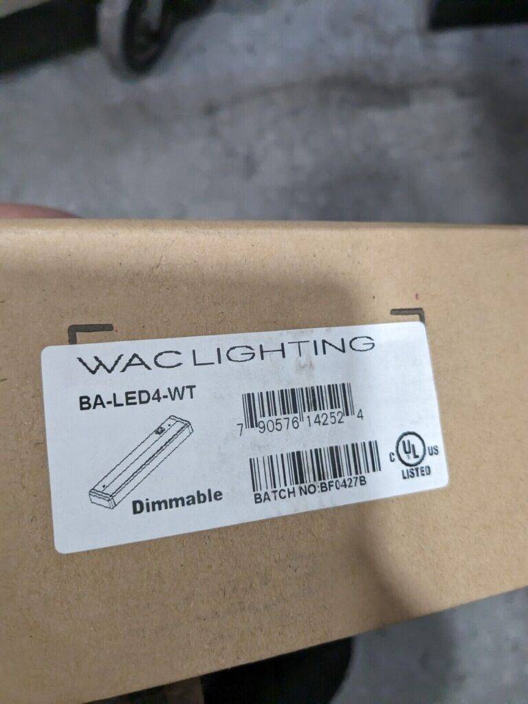 WAC Lighting 12" Length 3000K LED Under Cabinet Light Bar White BA-LED4-WT