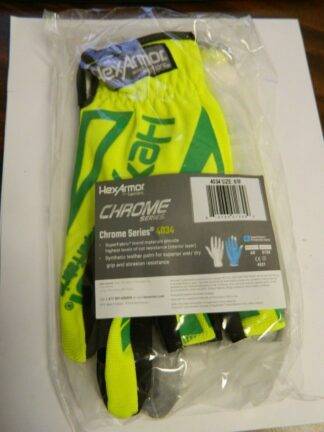 Hex A8 BLK/LIM/GRN MED Super fabricCut Resistance GLOVE QTY 2 4034-8M