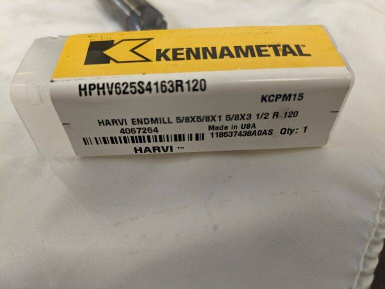 KENNAMETAL Corner Radius End Mill: 5/8″ Dia 4 Fl 4067264