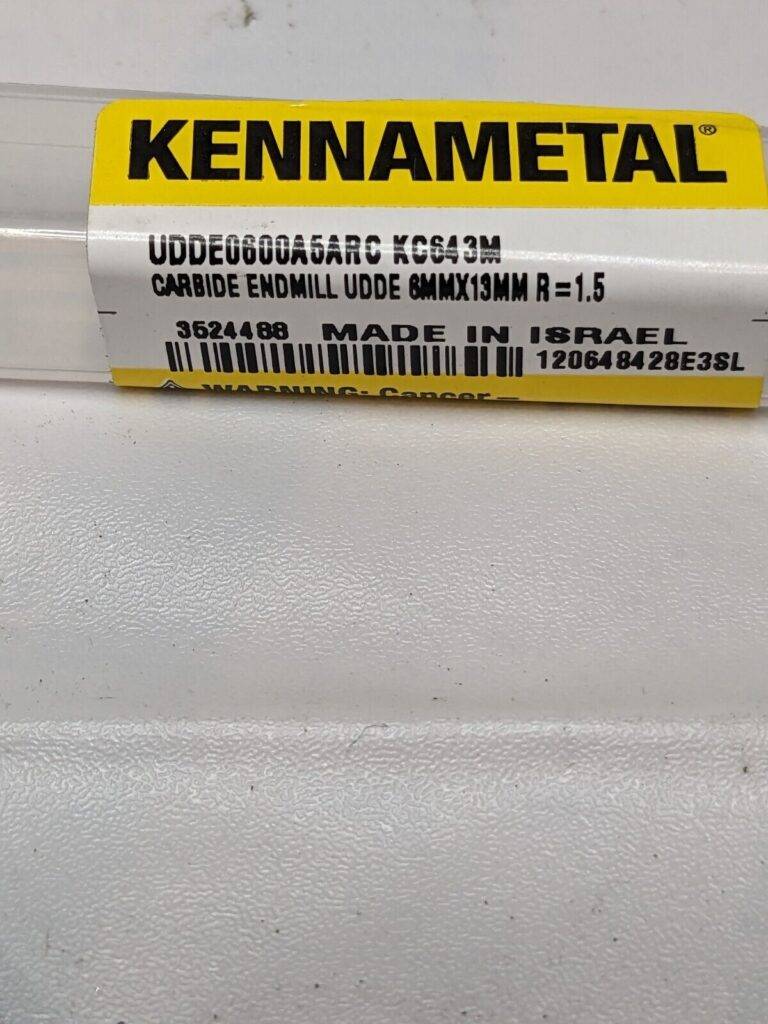 KENNAMETAL Corner Radius End Mill: 6 mm Dia, 13 mm LOC 3524488