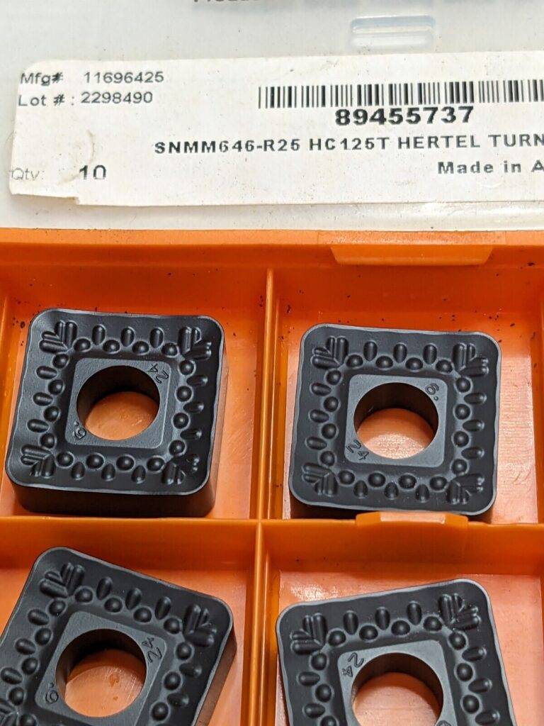 HERTEL Turning Insert: SNMM646–R25 HC125T, Carbide Qty 10 89455737
