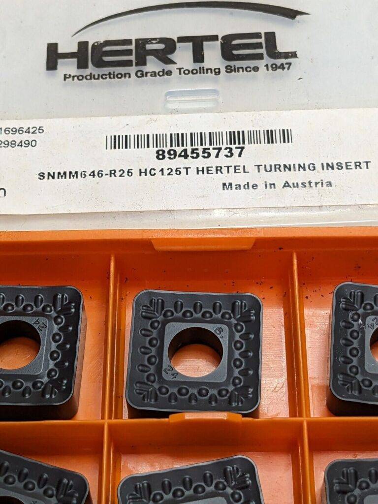 HERTEL Turning Insert: SNMM646–R25 HC125T, Carbide Qty 10 89455737
