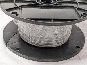 EATON B-LINE Galvanized Wire Rope 3/32" Dia x 500 Ft BKW094