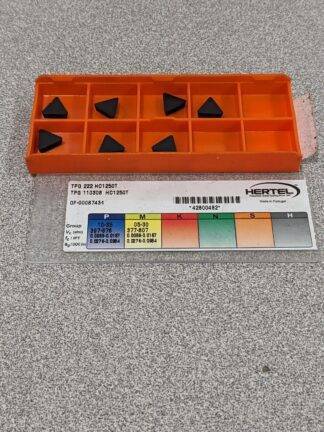 HERTEL Turning Insert: TPG222 HC1250T, Solid Carbide Qty 7 42800482