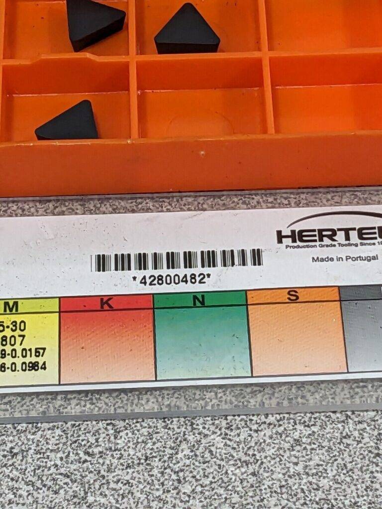 HERTEL Turning Insert: TPG222 HC1250T, Solid Carbide Qty 7 42800482