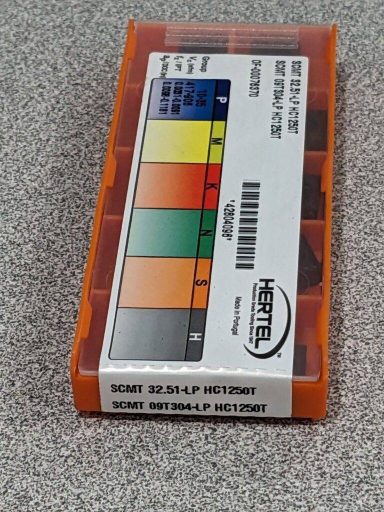 HERTEL Turning Insert SCMT 32.51–LP HC1250T, Solid Carbide Qty 10 42804096