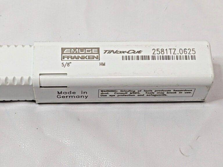 Emuge TiNox-CUT Square End Mill w/Axial Through Coolant 5/8" Dia 5FL 2581TZ.0625