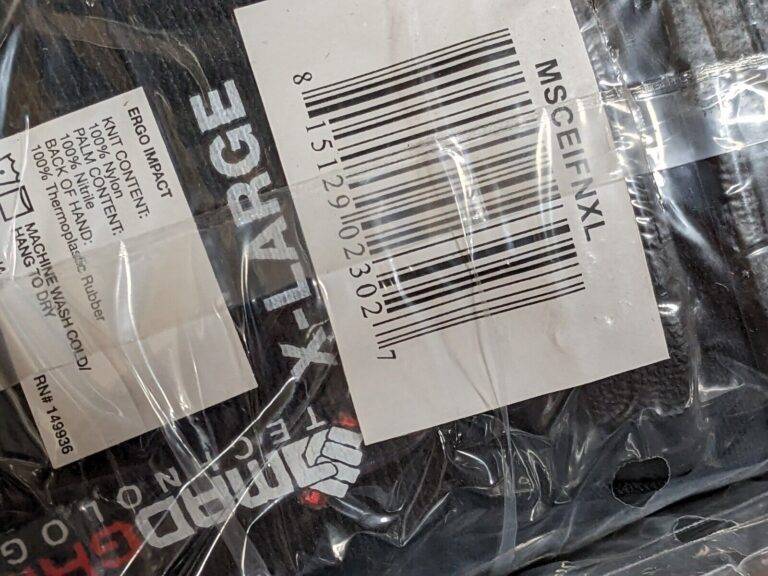 Mad Grip Work Gloves: Size XL, Nitrile-Coated Nitrile & Nylon Qty 48 MSCEIFNXL
