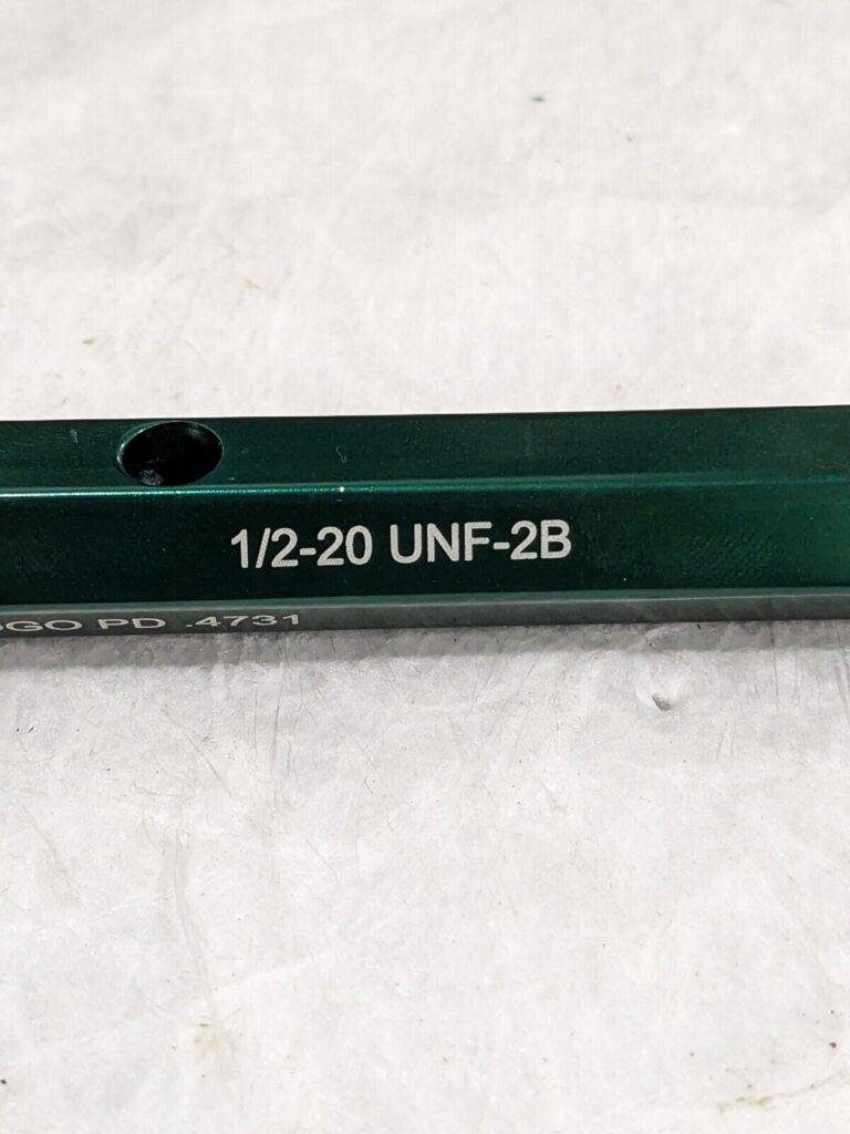 GF GAGE Set Plug Gage: 1/2-20 UNF, No Go Class 2B, 3" Handle W0500202BS