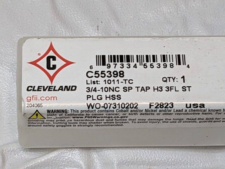 Cleveland Spiral Point Plug Tap HSS 3/4-10NC H3 3FL 1011-TC C55398