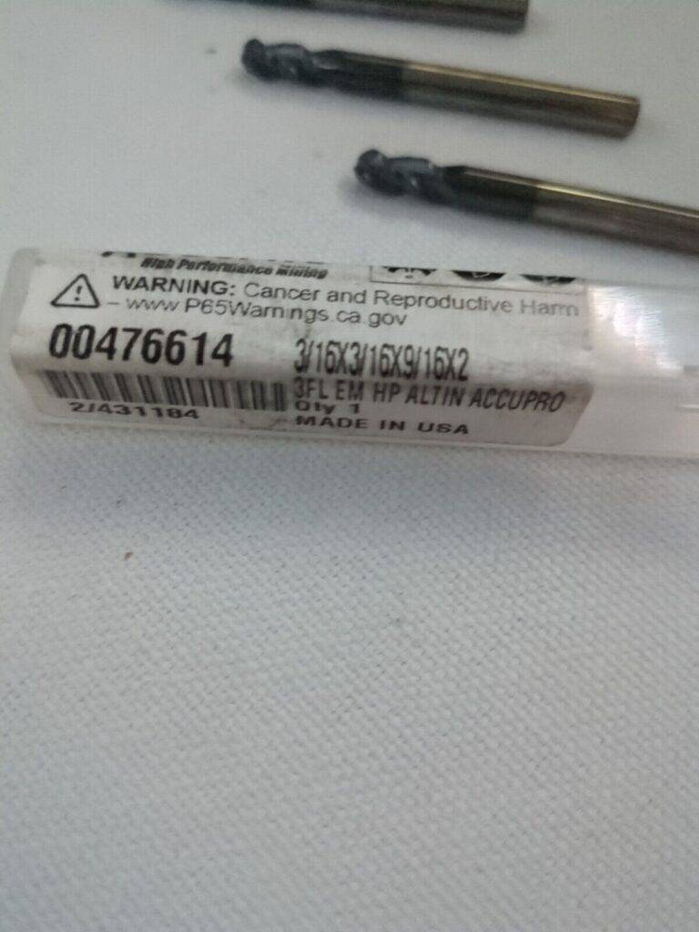 ACCUPRO 3 Corner Radius End Mills: 3/16" Dia, 9/16" LOC, 3 Fl 12179664
